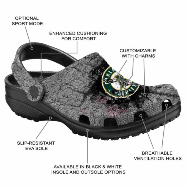 customized oakland athletics cracked ground texture crocs new arrival