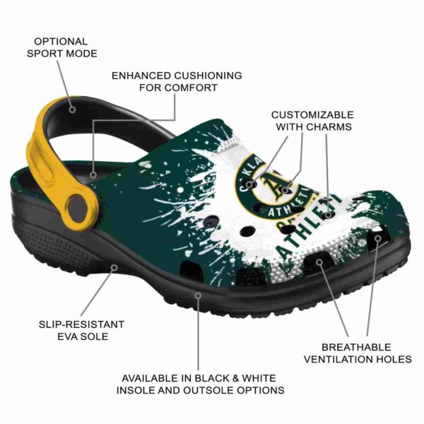 customized oakland athletics splash art crocs new arrival