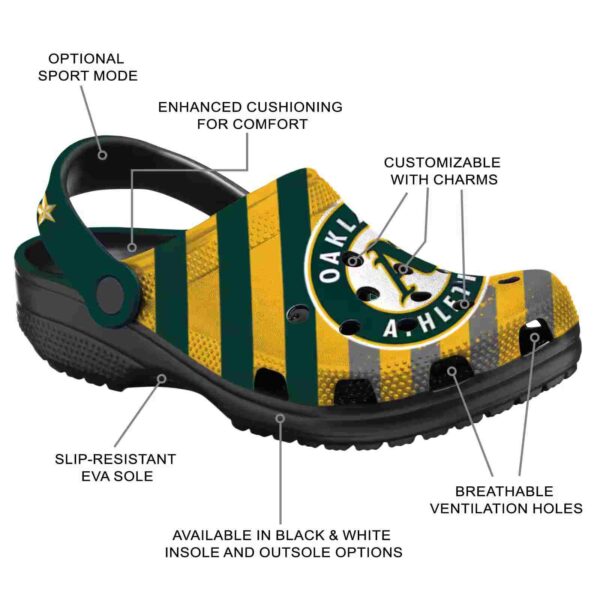 customized oakland athletics star spangled graphic crocs new arrival