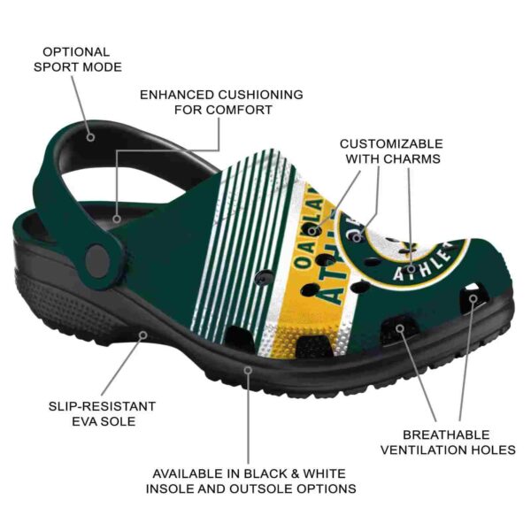 customized oakland athletics vibrant dual tone crocs new arrival