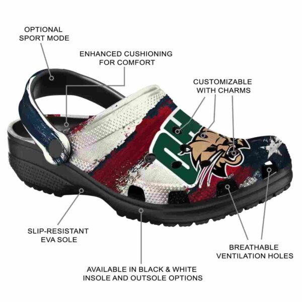 customized ohio bobcats patriotic stripes clog new arrival