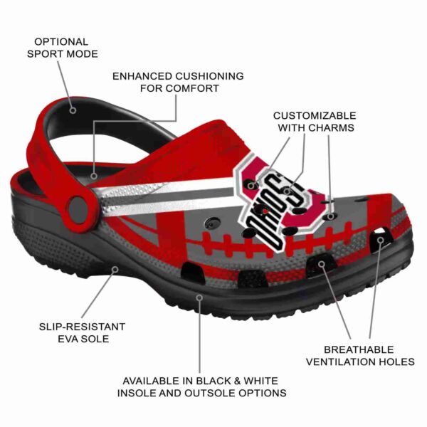 customized ohio state buckeyes football motif crocs new arrival