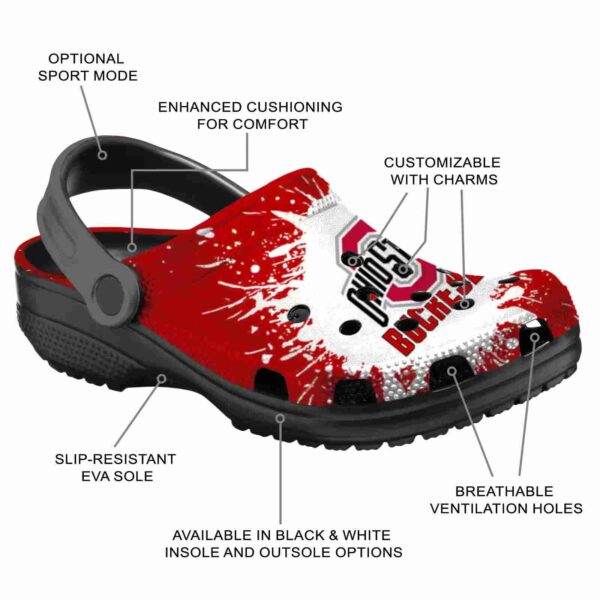 customized ohio state buckeyes splash art crocs new arrival