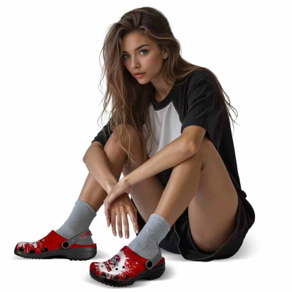 customized ohio state buckeyes splash art crocs premium grade