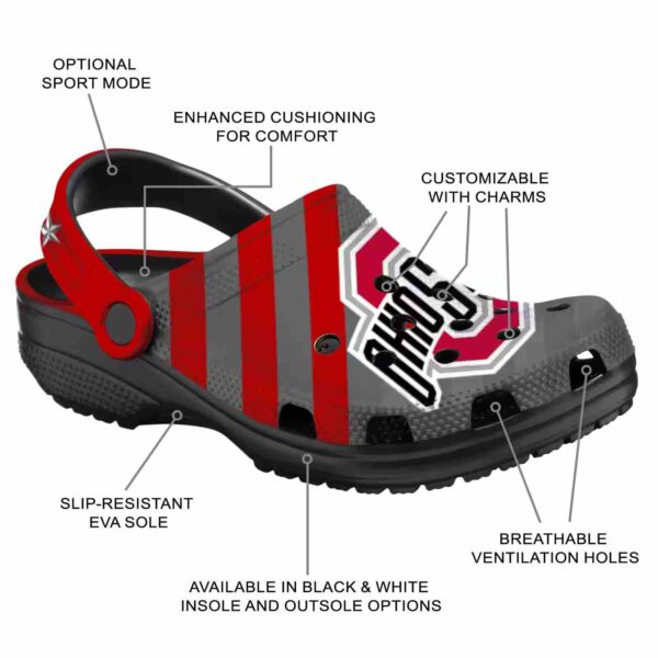 customized ohio state buckeyes star spangled graphic crocs new arrival
