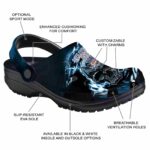 customized oklahoma city thunder gothic skull crocs fashion forward