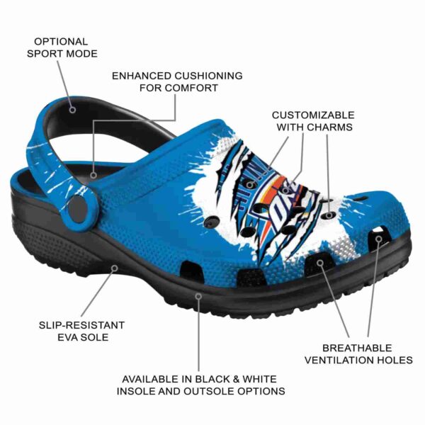 customized oklahoma city thunder splash motif background crocs new arrival