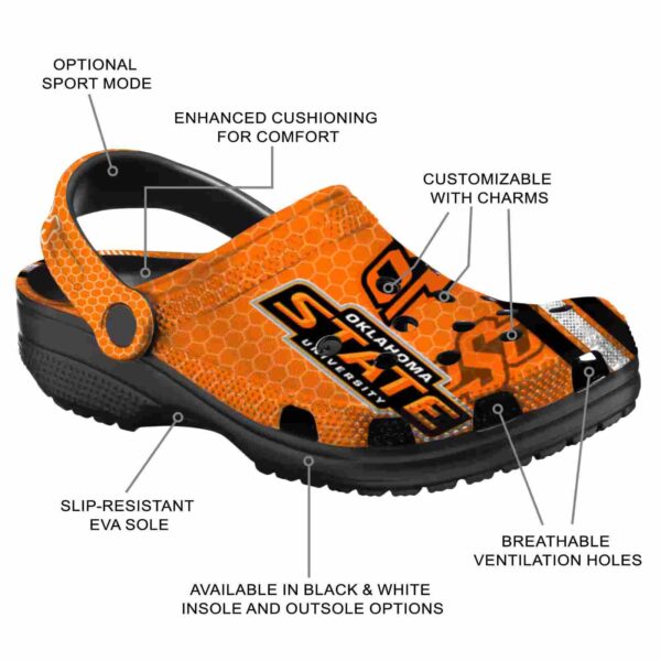 customized oklahoma state cowboys contrasting stripes crocs new arrival