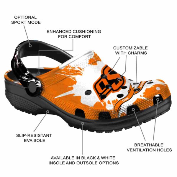 customized oklahoma state cowboys splatter pattern crocs new arrival