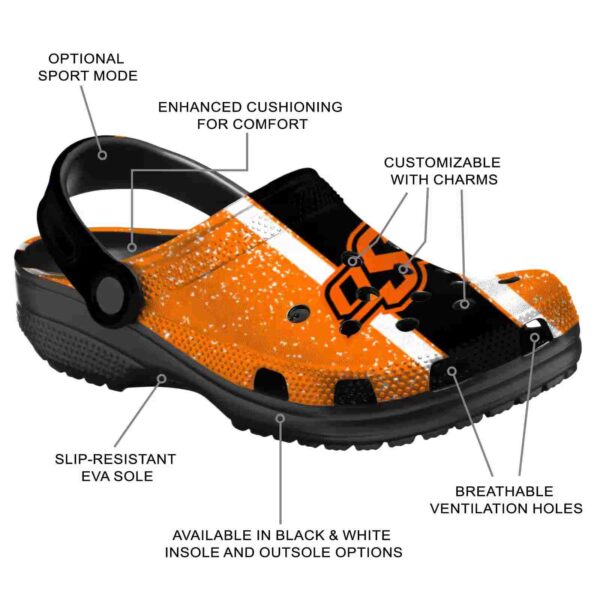 customized oklahoma state cowboys vertical stripes crocs new arrival