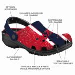 customized ole miss rebels vertical stripes clog best selling