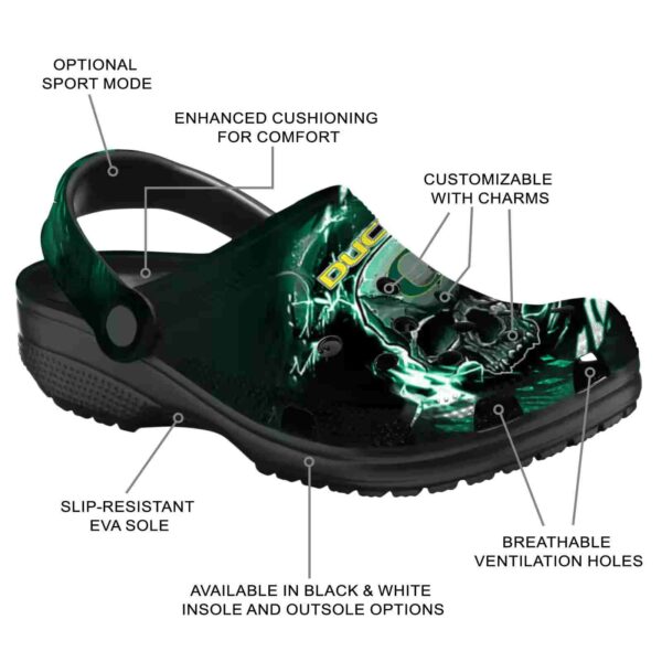 customized oregon ducks gothic skull crocs new arrival
