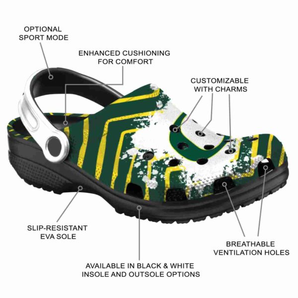 customized oregon ducks zigzag paint burst crocs new arrival