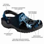 customized orlando magic gothic skull clog best selling