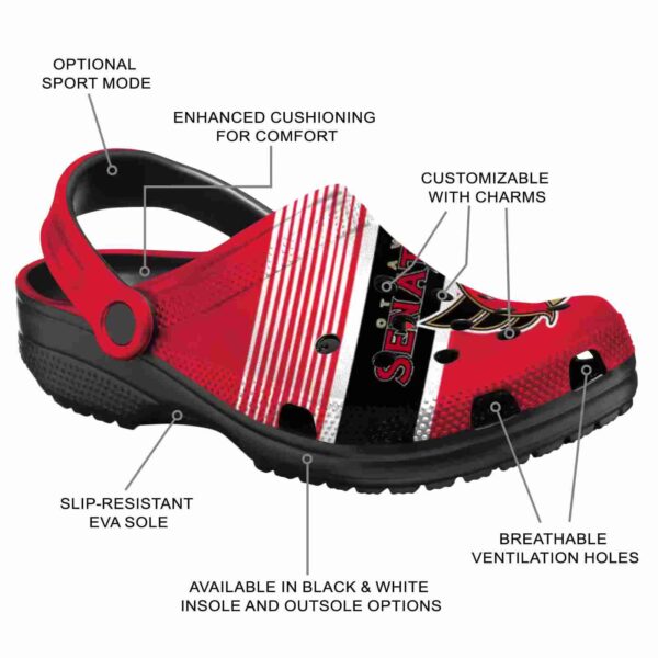 customized ottawa senators vibrant dual tone clog new arrival