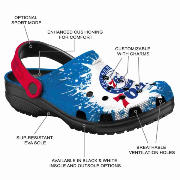 customized philadelphia 76ers splash art clog new arrival