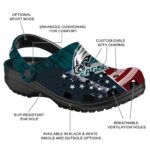 Customized Philadelphia Eagles Star Spangled Side Pattern Crocs Best selling