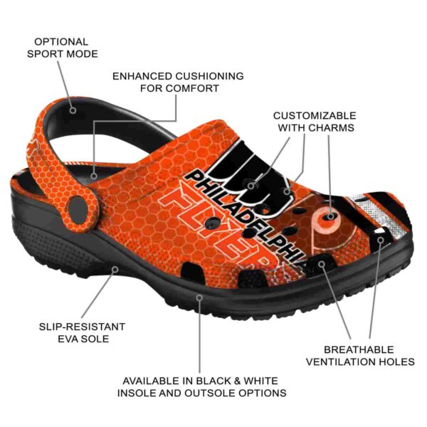 customized philadelphia flyers contrasting stripes clog new arrival