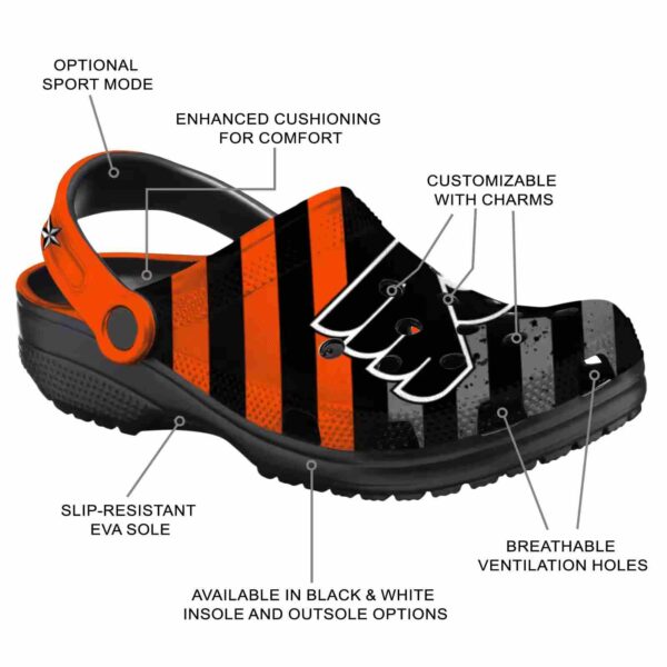 customized philadelphia flyers star spangled graphic clog new arrival