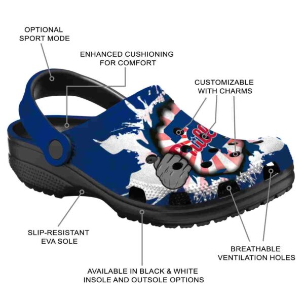 customized philadelphia phillies gripping hand crocs new arrival