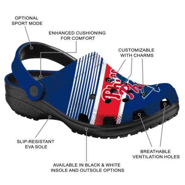 customized philadelphia phillies vibrant dual tone crocs new arrival