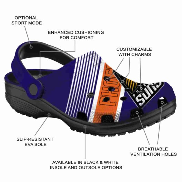 customized phoenix suns vibrant dual tone clog new arrival
