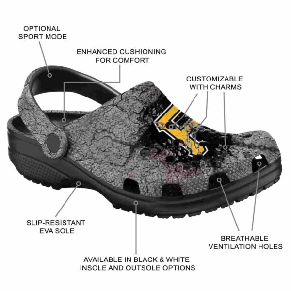 customized pittsburgh pirates cracked ground texture crocs new arrival