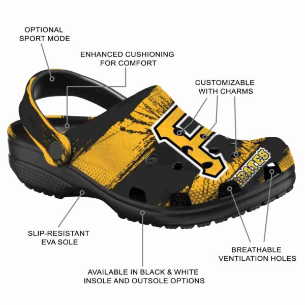 customized pittsburgh pirates paint splatter graphics crocs new arrival