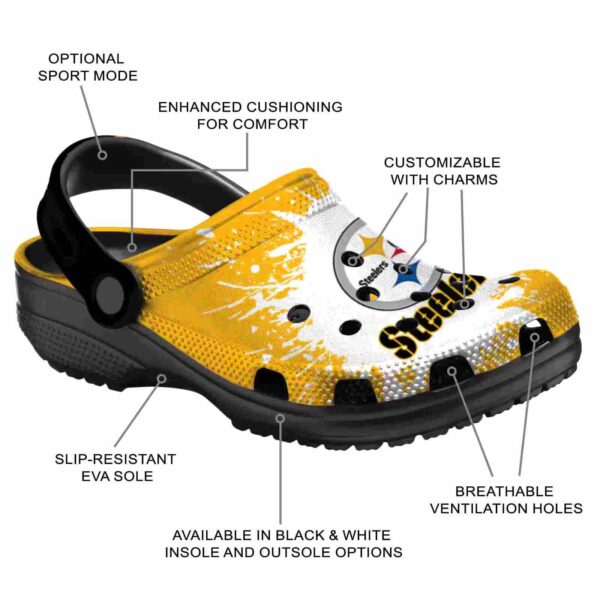 customized pittsburgh steelers splash art crocs new arrival
