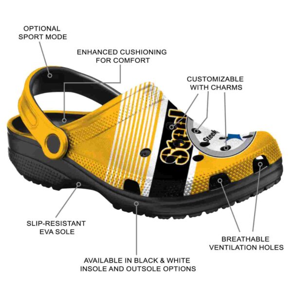 customized pittsburgh steelers vibrant dual tone crocs new arrival
