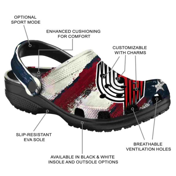 customized portland trail blazers patriotic stripes clog new arrival