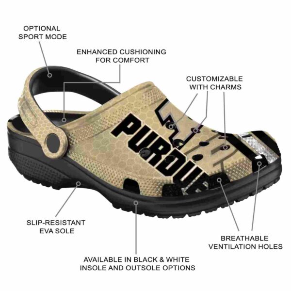 customized purdue boilermakers contrasting stripes clog new arrival
