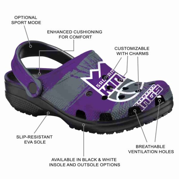 customized sacramento kings paint splatter graphics clog new arrival