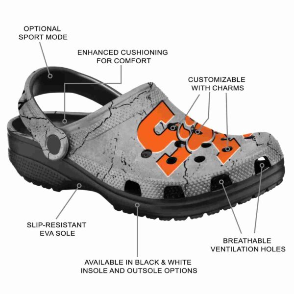 customized sam houston bearkats cracked texture clog new arrival