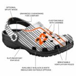 customized sam houston bearkats pinstripe pattern clog best selling