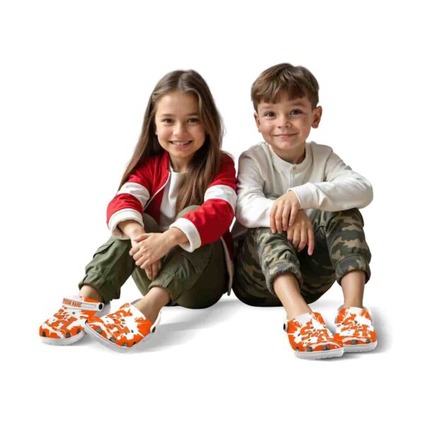 customized sam houston bearkats splatter pattern clog fashion forward