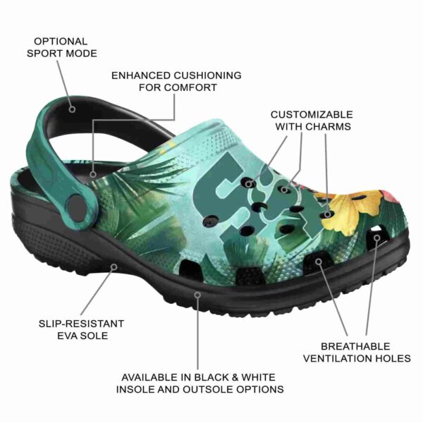 customized sam houston bearkats tropical vibes clog new arrival