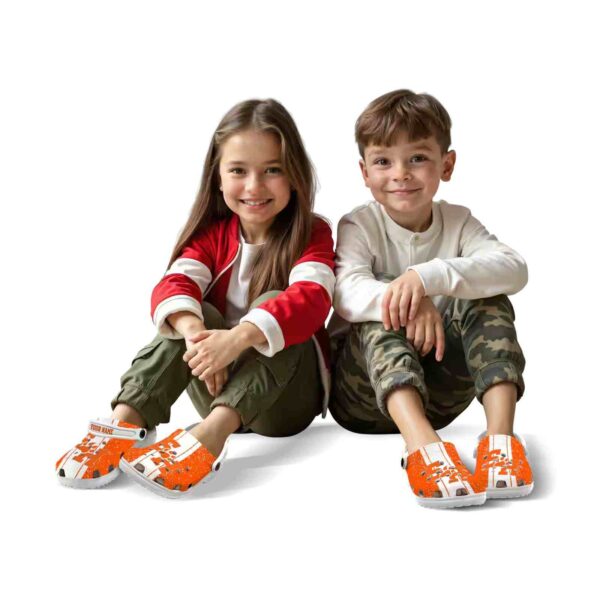 customized sam houston bearkats vertical stripes clog fashion forward