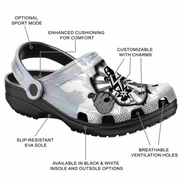 customized san antonio spurs gripping hand clog new arrival