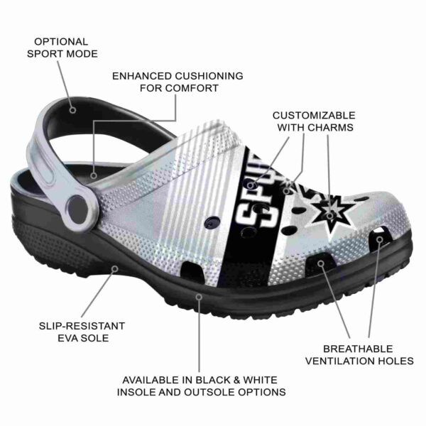 customized san antonio spurs vibrant dual tone clog new arrival