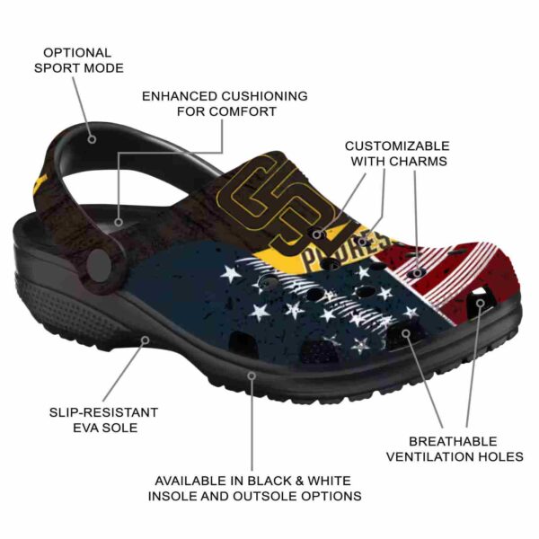 customized san diego padres star spangled side pattern crocs new arrival