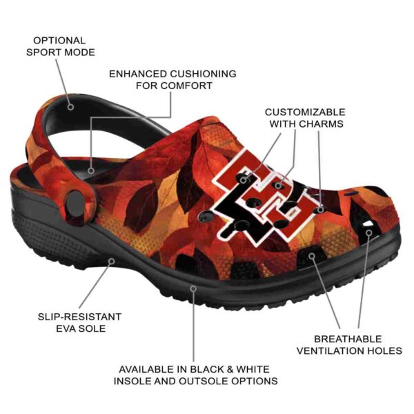 customized san diego state aztecs autumn leaves clog new arrival
