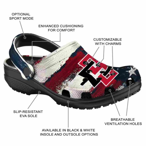 customized san diego state aztecs patriotic stripes clog new arrival