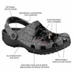 customized san jose sharks cracked ground texture clog best selling