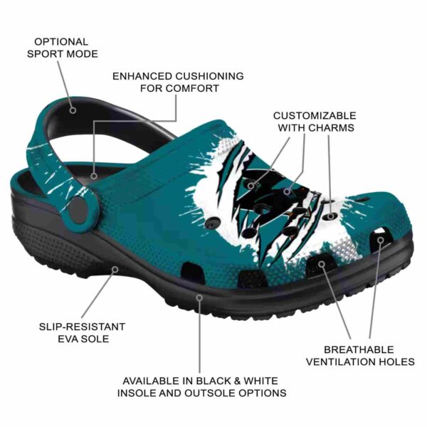 customized san jose sharks splash motif background clog new arrival