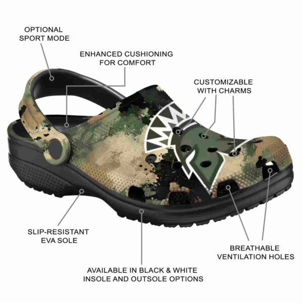 customized san jose state spartans camouflage craze clog new arrival