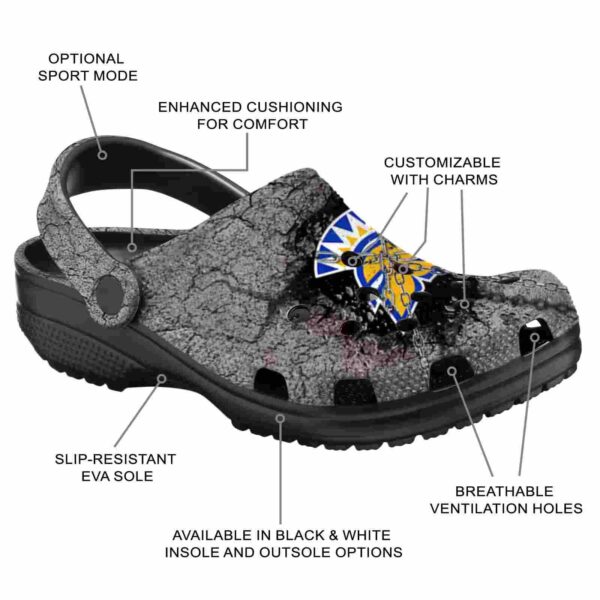 customized san jose state spartans cracked ground texture clog new arrival