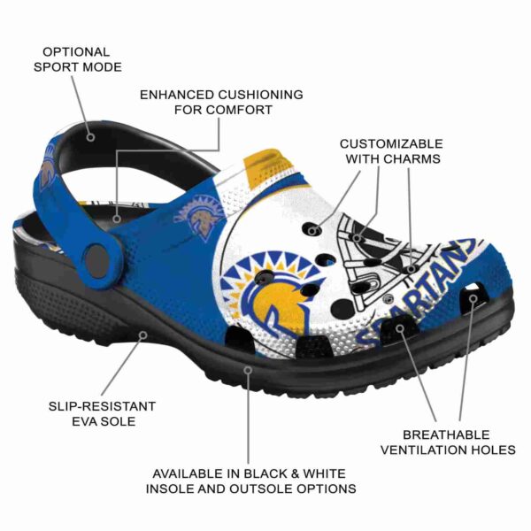 customized san jose state spartans football helmet clog new arrival