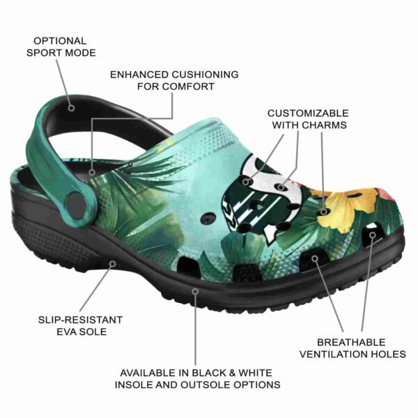 customized saskatchewan roughriders tropical vibes clog new arrival