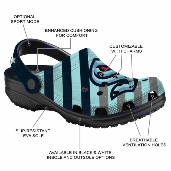 customized seattle kraken star spangled graphic clog new arrival